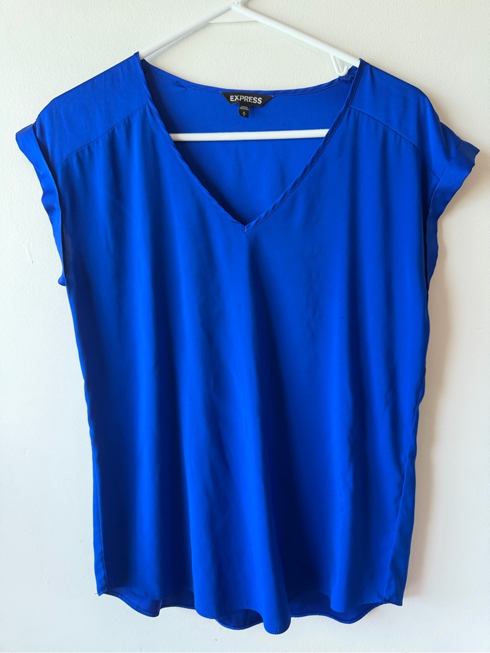 Express Blue V Neck Blouse M
